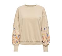 ONLY Sudadera 'BROOKE' beige claro / navy / marrón / naranja M beige claro / navy / marrón / naranja