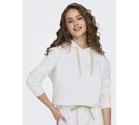Only Sudadera con capucha con motivo de corazón. Talla S. Color Blanco
