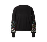 ONLY Onlbrooke L/S O-Neck Flower Swt Sudadera, Negro/Estampado: Flor de Manga, S Mujeres