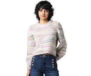 ONLY Suéteres de Punto Femeninos Suéteres de Punto Multicolor, Pumice Stone/Detail:w. Multi Spacedye, XXXL