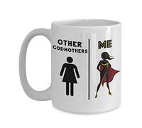 Only the best friends get promoted to godmother superhero coffee mugs, Will you be my godmother proposal super hero cup from goddaughter godson