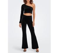Only Top cropped de mujer corto de un hombro. Negro 40 (L)