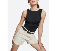 Only Top cropped liso de mujer ajustado de tirantes. Negro 40 (L)