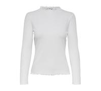 Only Top de Manga Larga de Cuello Alto para Mujer, Egret, XS