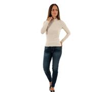 Only Top de Manga Larga de Cuello Alto para Mujer, Pumice Stone/Detalle: Melange, L