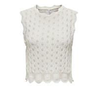 ONLY Top de Punto Mujer Sin Mangas, Cloud Dancer, XS