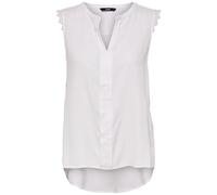 ONLY Top sin Mangas con Detalles de Encaje - Blusa Casual de Mujer, Color:Blanco, Talla:40