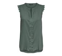 ONLY Top sin Mangas con Detalles de Encaje - Blusa Casual de Mujer, Color:Verde-3, Talla:36