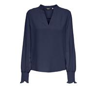 ONLY V-Neck LS Smock Top Onlmette Noos Wvn-Camiseta con Cuello de Pico, Academia Naval, S Mujeres