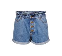 Only Onlcuba Life Paperbag Dnm Shorts Dot005 Pantalones Cortos, Medium Blue Denim, S para Mujer