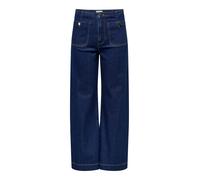 Only Vaqueros ONLMADELINE tiro alto pierna ancha denim azul oscuro XL 34