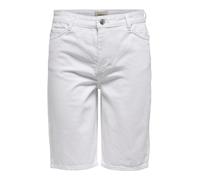 ONLY Onlsonny HW Wide Dnm Shorts Nas843 Noos Pantalones Cortos Vaqueros Largos De Talle Alto Ajuste Normal, Blanco, L para Mujer