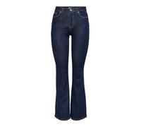ONLY Onlwauw HW Flared Rinse Dnm Gua030 Noos Pantalón, Dark Azul Denim, XS / 34L Mujeres