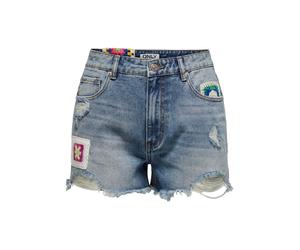 ONLY Vaquero 'Zuma' azul denim / verde / rosa / blanco 25-26 azul denim / verde / rosa / blanco