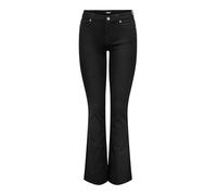 ONLY Vaqueros Acampanados para Mujer ONLBLUSH Cintura Media Acampanada, Black Denim, S / 31L