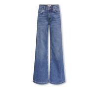 ONLY Vaqueros para niña de Pierna Ancha KOGCALIFORNIA Cintura Media Flared Jeans, Dark Medium Blue Denim, 14 años