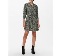 Only Vestido corto camisero. Verde 34