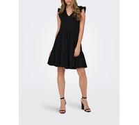 Only Vestido corto fluido. Negro 42 (XL)