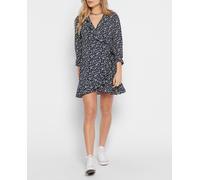 Only Onlcarly L/s Wrap Short Dress Wvn Vestido Informal, Cielo Nocturno, 36 para Mujer