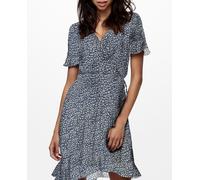 Only Vestido de mujer corto estampado floral. Gris 40