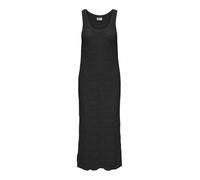 ONLY Vestido de Playa de Verano para Mujer, sin Mangas, Ajuste Holgado, Cuello Redondo, Maxi, Negro, XXS