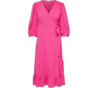 ONLY Onlolivia Wvn Noos Vestido Midi Cruzado 3/4, Fucsia Púrpura, S para Mujer