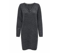 ONLY Vestido jersey de encaje con cuello en V. Color gris