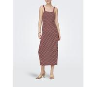 Only Vestido largo de punto de tirantes. Rojo 34 (XS)