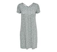 Only Onlbera Back Lace Up S/S Dress Jrs Noos Vestido, Balsam Green/Aop:White Flowers, S Mujer