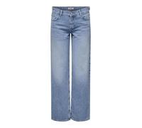 ONLY Wide-fit Jeans ONLBRENDA Low Waist Straight Fit Jeans Light Medium Blue Denim S 32 Light Medium Blue Denim