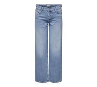 ONLY Wide-fit Jeans ONLBRENDA Low Waist Straight Fit Jeans Light Medium Blue Denim S 32 Light Medium Blue Denim