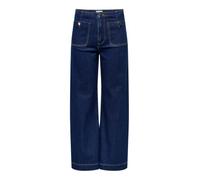 ONLY Wide-fit Jeans ONLMADELINE High Waist Wide Leg Fit Jeans Dark Blue Denim M 34 Dark Blue Denim