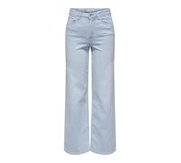 ONLY Wide-fit Jeans ONLMADISON High Waist Wide Leg Fit Jeans Light Blue Bleached Denim XS 32 Light Blue Bleached Denim