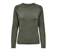 Only Women's ONLRICA Life L/S KNT Noos - Jersey para Mujer (Talla L), diseño de Hoja de UVA, Color Gris