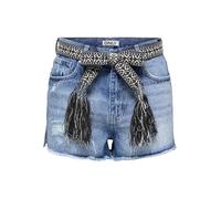 ONLY Women's ONLROBYN EX HW ST Vintage DNM Dot - Pantalones Cortos de Mezclilla, Talla S, Medio De Mezclilla Azul, S