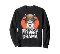 Only You Can Prevent Drama Funny Camping Llama Ranger Sudadera