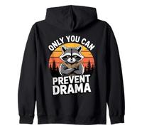 Only You Can Prevent Drama Funny Camping Raccoon Sudadera con Capucha