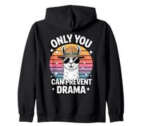 Only You Can Prevent Drama Funny Camping Ranger Llama Sudadera con Capucha