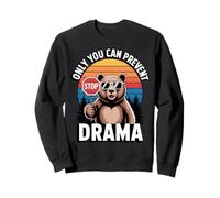 Only You Can Prevent Drama Funny Camping Retro Bear Sudadera