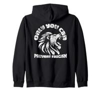 Only You Can Prevent Fascism León Antifascista Activismo Sudadera con Capucha