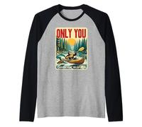 Only You Can Prevent Wildfires Smokey Bear Kayak Paddling Camiseta Manga Raglan