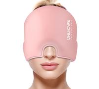 ONLYCARE Gorro Migraña, Mejorado Antifaz Migraña Frio Sin Sabor, Gel Envolvente de 360°, Para Aliviar Migraña, Sinusitis, Estrés y Dolores de Cabeza Frontales