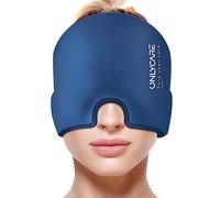 ONLYCARE Gorro Migraña, Mejorado Antifaz Migraña Frio Sin Sabor, Gel Envolvente de 360°, Para Aliviar Migraña, Sinusitis, Estrés y Dolores de Cabeza Frontales