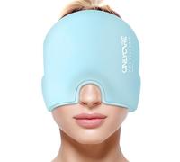 ONLYCARE Migraine cap - Cuffia di raffreddamento Gorro de gel para alivio de dolor de cabeza migrañas, máscara de compresa fría para la migraña, Sombrero de migraña, máscara de migraña azul