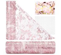 Onlyesh Camino de Mesa 28 cm × 20 m, Oro Rosa, Reutilizable Camino Mesa, para Mesa Familiar, Boda, Navidad, Pascua, Fiesta, Decoración Festiva