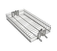 Onlyfire 6042 acero inoxidable parrilla plana asador cesta encaja 12mm & 10mm hexágono, 10mm Square & 8mm cuadrados escupir barras para cualquier parrilla