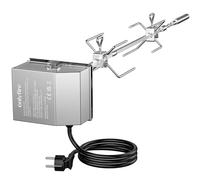 Onlyfire Asador Eléctrico Giratorio de acero inoxidable para Barbacoa para Weber Spirit I/II 200 & 300 Serie Gasgrills, Asador Juego de Brochetas con Motor
