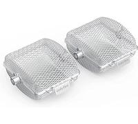Onlyfire BBQ Grill Cesta para parrilla de barbacoa de acero inoxidable, Cesta universal para parrilla, bistec, camarones, carne y pescado, 19.2x17.5x10 cm, 2 piezas