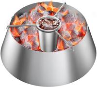 Onlyfire Cesta para Carbón de Acero Inoxidable con Depósito de Agua para Parrillas de Carbón Weber de 47/57/67 cm y Ahumador Barbacoa de Carbón, Soporte para Briquetas de Carbón para Big Green Egg