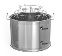 Onlyfire Parrilla de Carbón Weber de 57cm, Sistema de Cocina de Cámara de Humo Central de Acero Inoxidable, Convierte tu Hervidor en una Ahumador Barbacoa de Carbón